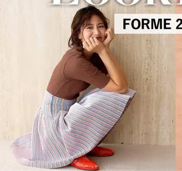 FORME 리브 브라운 오부 소매 T셔츠 히가시하라 아키