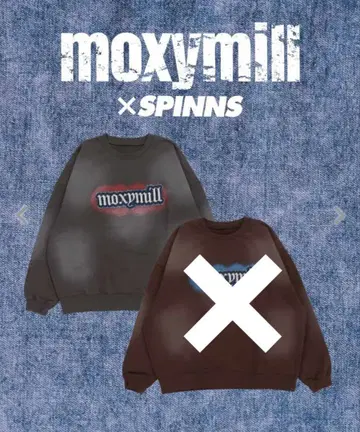 moxymill 맨투맨 SPINNS 그레이