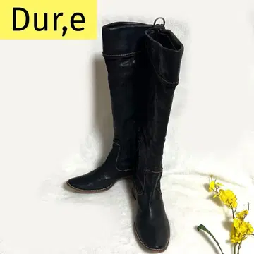 Dur,e 듀얼 빈티지 롱 부츠 천연 가죽 24cm