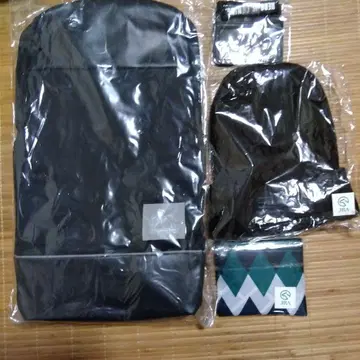 블랙 백팩 캡 파우치 세트
