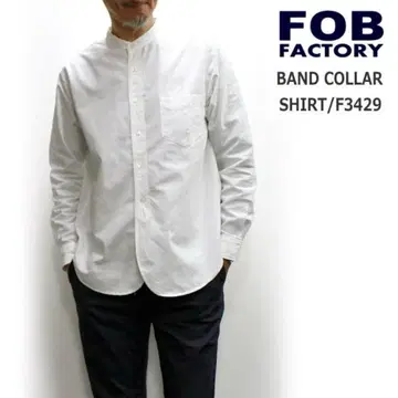 F.O.B. 팩토리 밴드 카라 긴팔 셔츠
