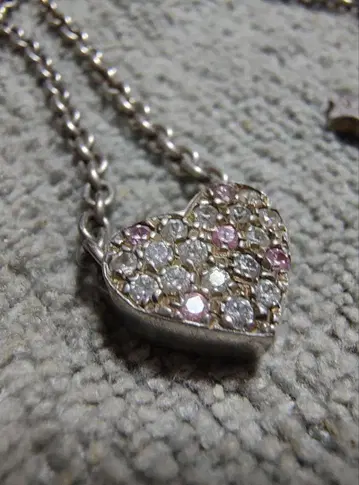 스타 주얼리 실버 925 하트형 크리스탈 목걸이