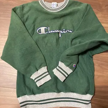 Champion 그린 리버스 위브 트레이닝복