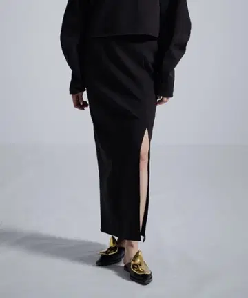 24SS 택 포함 새상품 MECRE 메클 I라인 슬릿 스커트 S