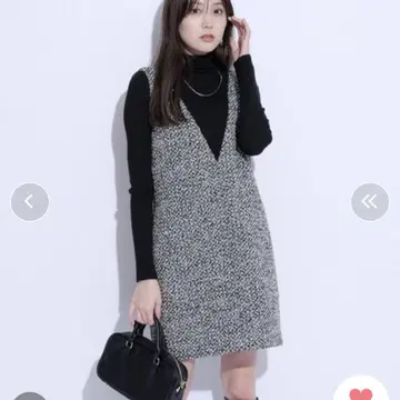 Mystrada 트위드 미니 점프 스커트