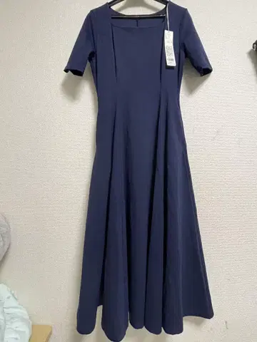 모토 스즈키 씨 제인 원피스 네이비 반팔 A라인