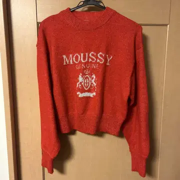 moussy 빨간색 니트 프리 사이즈