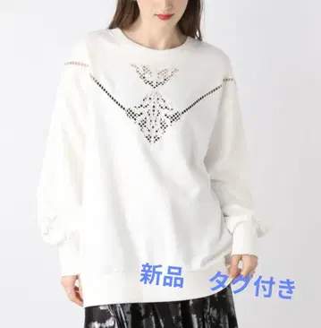 새상품 택 포함 지나시스 컷워크 레이스 맨투맨 풀오버