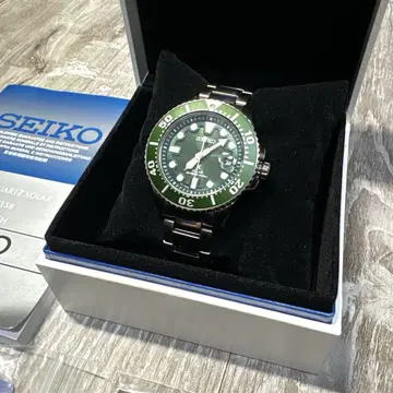 세이코 SEIKO 프로스펙스 다이버즈 데이트 솔라 그린 다이얼