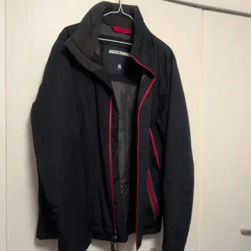 ABERCROMBIE XL 나일론 자켓 네이비/레드 점퍼