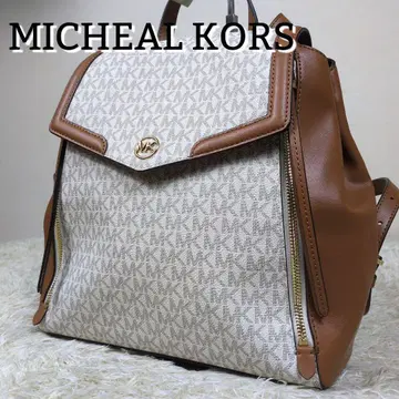 미사용급 마이클코어스 백팩 시그니처 PVC 화이트