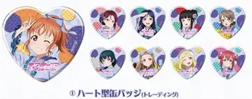 [ 대흑탕 ] 하트형 캔뱃지 전 9종 러브 라이브 선샤인 Aqours