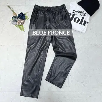 새상품급 BLUE FRONCE 블루프론세 팬츠 인조 가죽 블랙