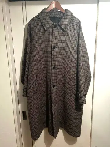 URBAN RESEARCH 체크 롱 코트 스텐카라 코트