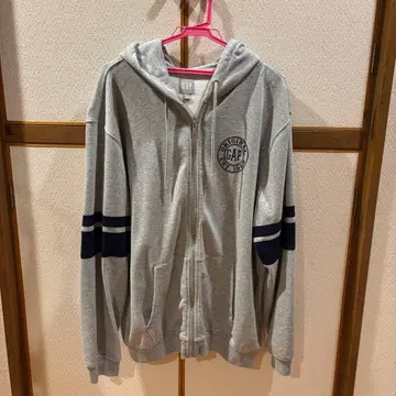 GAP 그레이 풀 집업 후드티 L