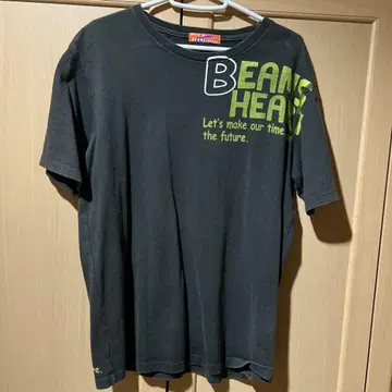 BEANS HEAT 메시지 셔츠 블랙