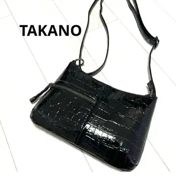 카마쿠라 타카노 TAKANO 에나멜백 소가죽 핸드백 블랙