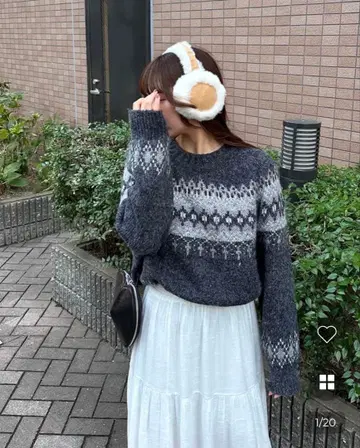 노르딕 긴팔 니트