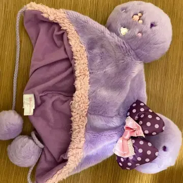 디즈니 팬캡 보라색 미니 리본