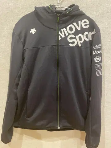 DESCENTE Move Sport 풀 집업 저지 후드티 L 사이즈