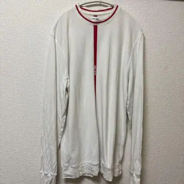 PALACE 긴팔 니트 M 화이트/레드