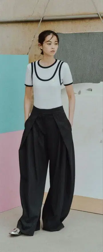 ZARA ZW COLLECTION 핀스트라이프 패턴 팬츠