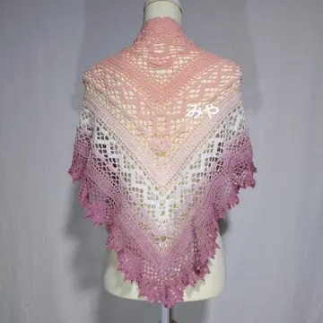 삼각형 숄 손뜨개질 숄 약 163 x 약 64 126g