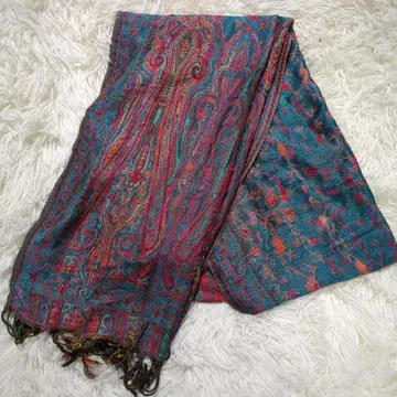 PASHMINA 파슈미나 대형 스톨 파슈미나 100% 페이즐리