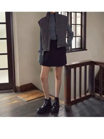cavezarosso 트라페즈 라인 미니 스커트 바지