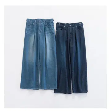 북유럽 생활 잡화점 깔끔해 보이는 인턱 와이드 데님 L