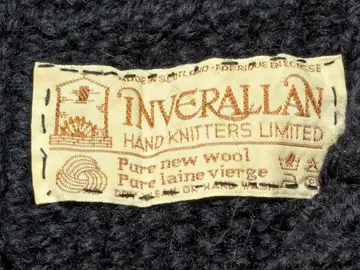 브라운 택 INVERALLAN 니트 가디건 네이비