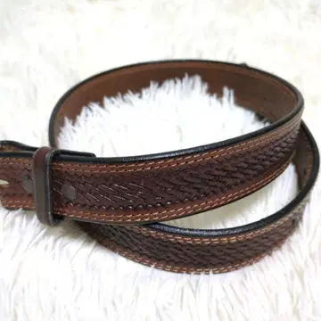 새상품 Santa Fe Leather Co. 풀 그레인 가죽 벨트 USA