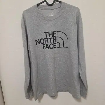 THE NORTH FACE 그레이 로고 긴팔 T셔츠 L