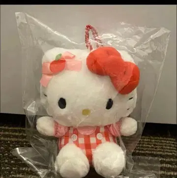 한국 한정판 애플 카페 헬로키티 키링 봉제 인형