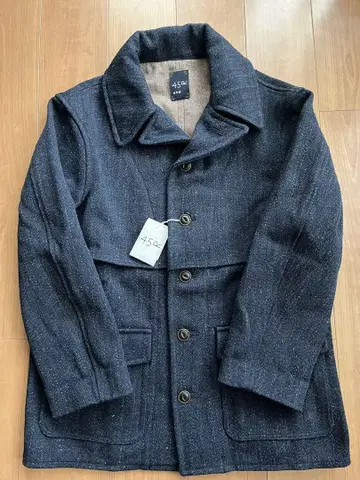 45R 울 혼방 네이비 나염 피코트