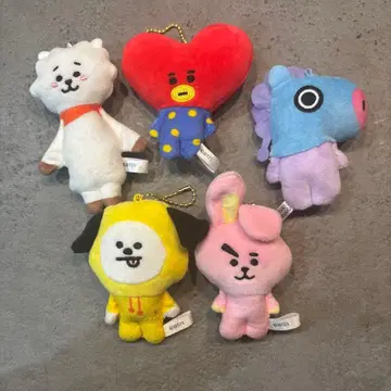 BT21 봉제 인형 키링 5체 세트