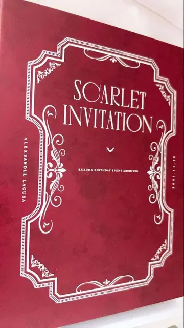 쿠츠하 Scarlet Invitation 초회 한정판 Blu-Ray