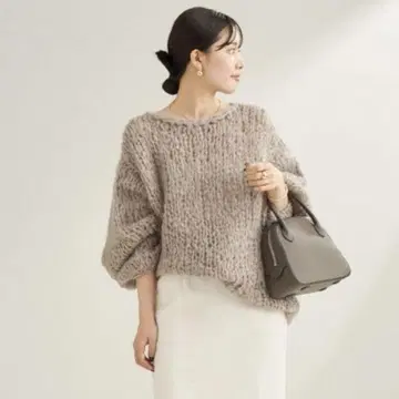 [택 포함 새상품] HANDKNIT 점보 탐 그레이