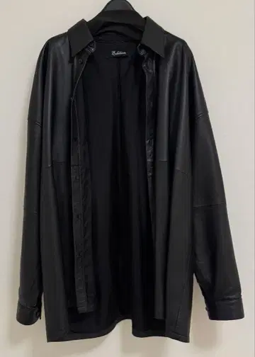 Edition 가죽 셔츠 블랙