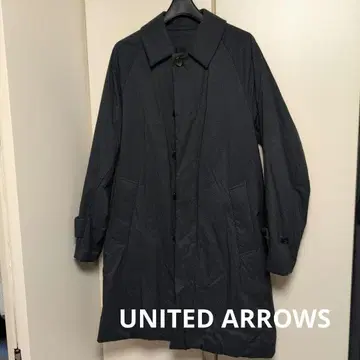 UNITED ARROWS 패딩 하프 스텐카라 코트 다크 그레이