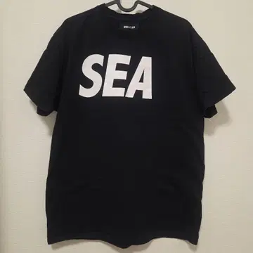 WIND AND SEA 블랙 남성용 T셔츠 L