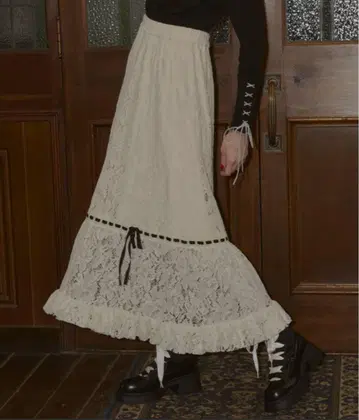 idem romantic lace ribbon skirt 레이스 스커트