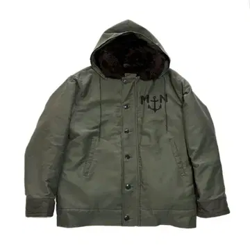 새상품급 프랑스군 레어 후드 부착 덱 자켓 보아 안감 유로