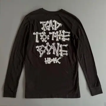 할리데이비슨 롱T 스컬본 블랙 그래픽 티셔츠