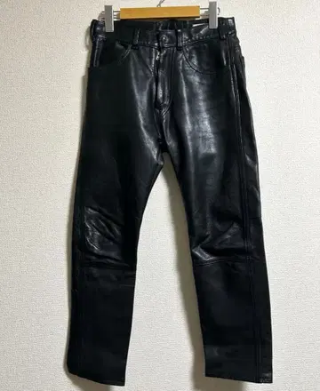 YSTRDY'S TMRRW 슬림 레귤러 라이더 가죽 팬츠