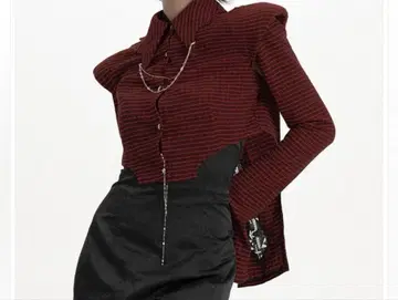 Detachable Dark Punk Plaid Shirt