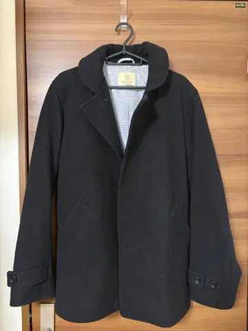 울 싱글 코트 블랙