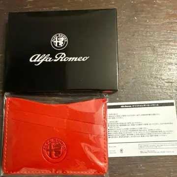 Alfa Romeo 빨간색 가죽 카드 케이스