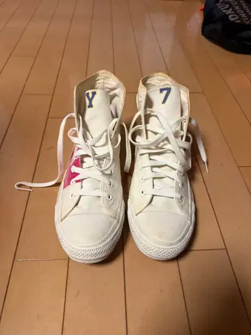 컨버스 척테일러 하이컷 올스타 화이트 x 핑크