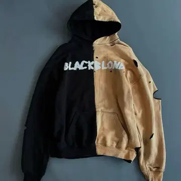 BLACKBLOND 후드티 데미지 크러쉬 hoodie 페이드